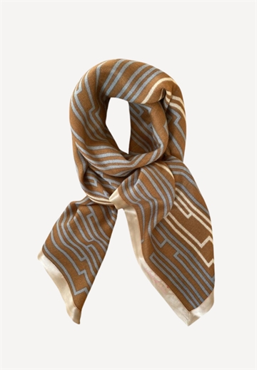 Mind of Line - 4200 tørklæde - Striped Brown